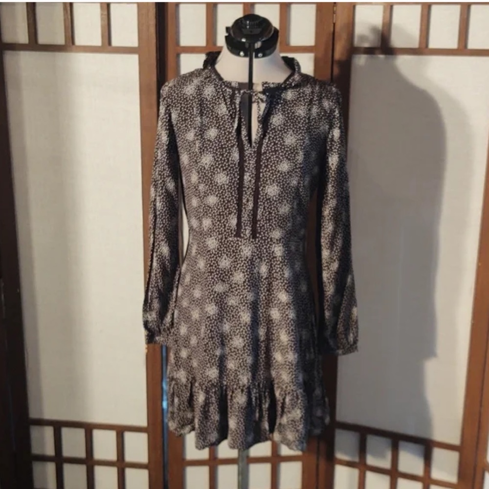 Loft black and white dress with lace detail, size 10P